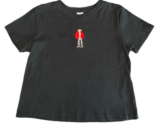 yeonjun embroidered baby tee