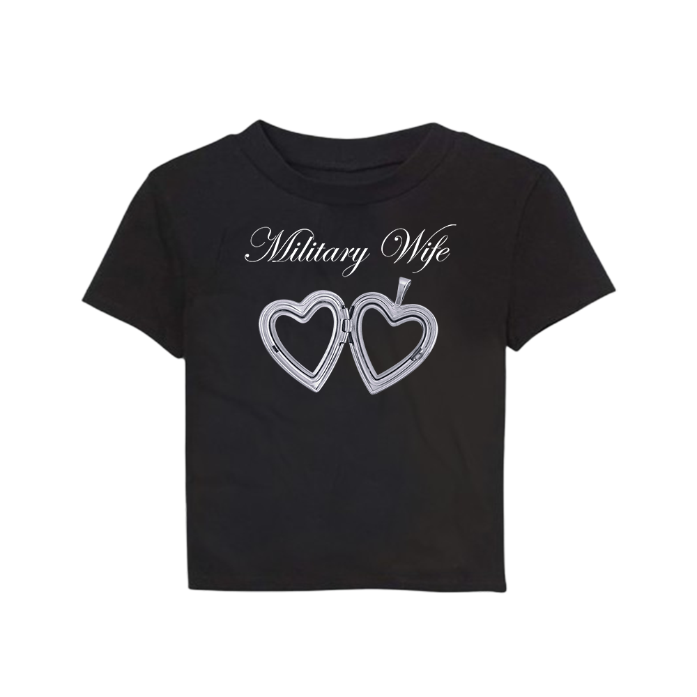 Custom Military Wife Locket Baby Tee