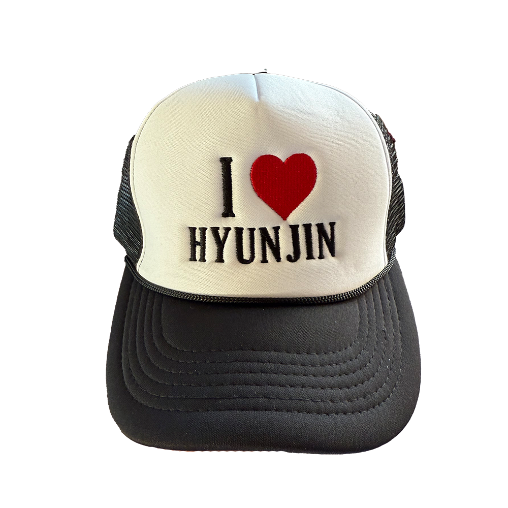 CUSTOM bias hat - white and black trucker hat