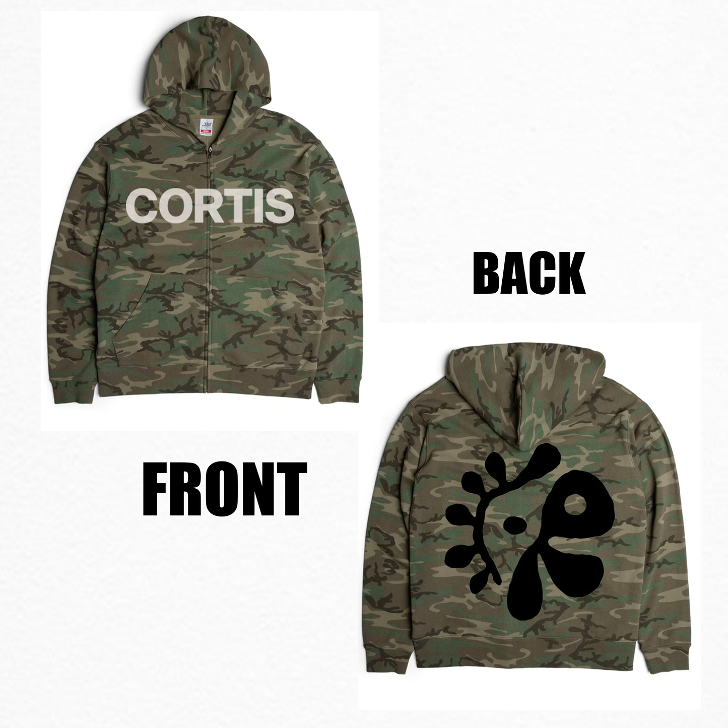 cortis camo zip up