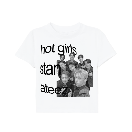 hot girls stan ateez tee