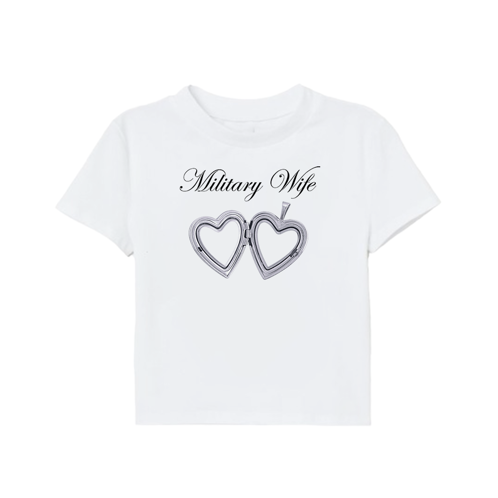 Custom Military Wife Locket Baby Tee
