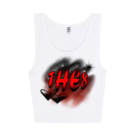 THE8 Airbrush Cropped Tank
