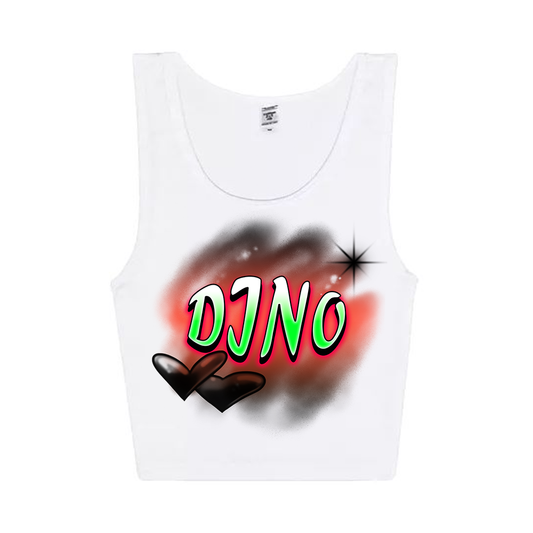 Dino Airbrush Cropped Tank