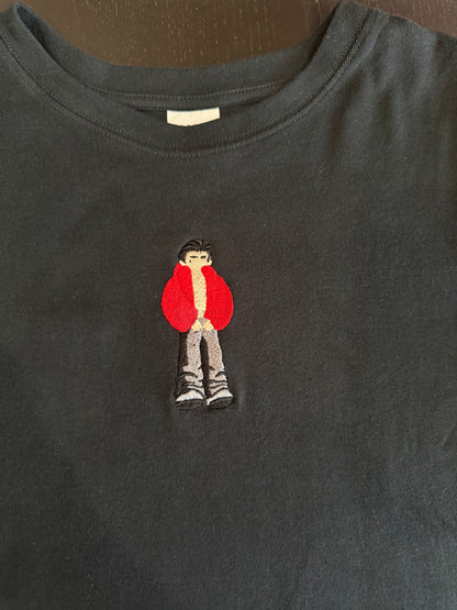yeonjun embroidered baby tee