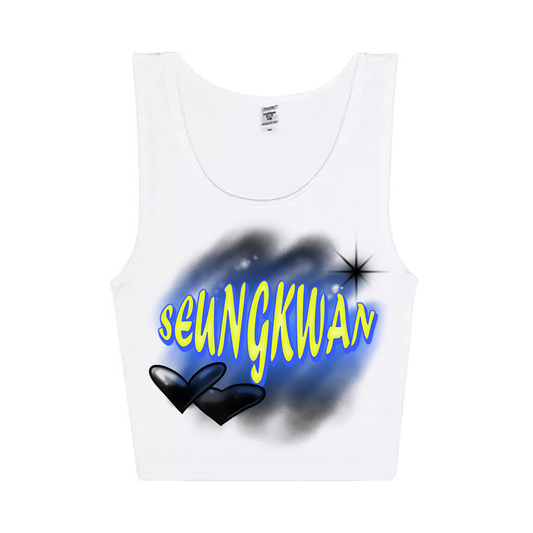 Seungkwan Airbrush Cropped Tank