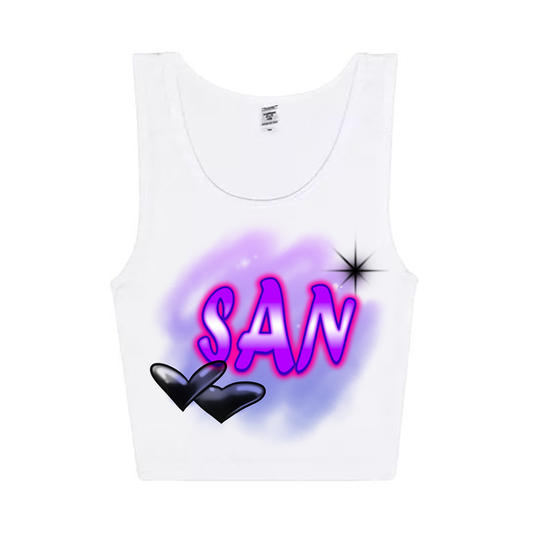 San Airbrush Cropped Tank