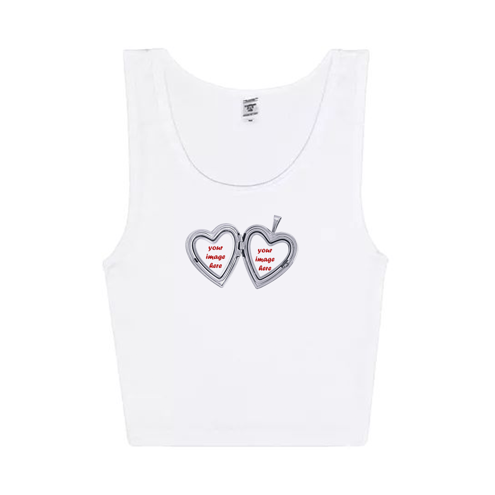 Locket Custom Cropped Ribbed Tank