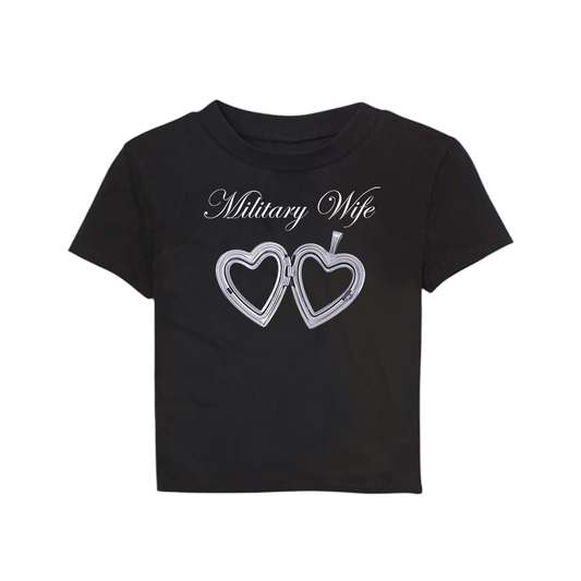 Custom Military Wife Locket Baby Tee