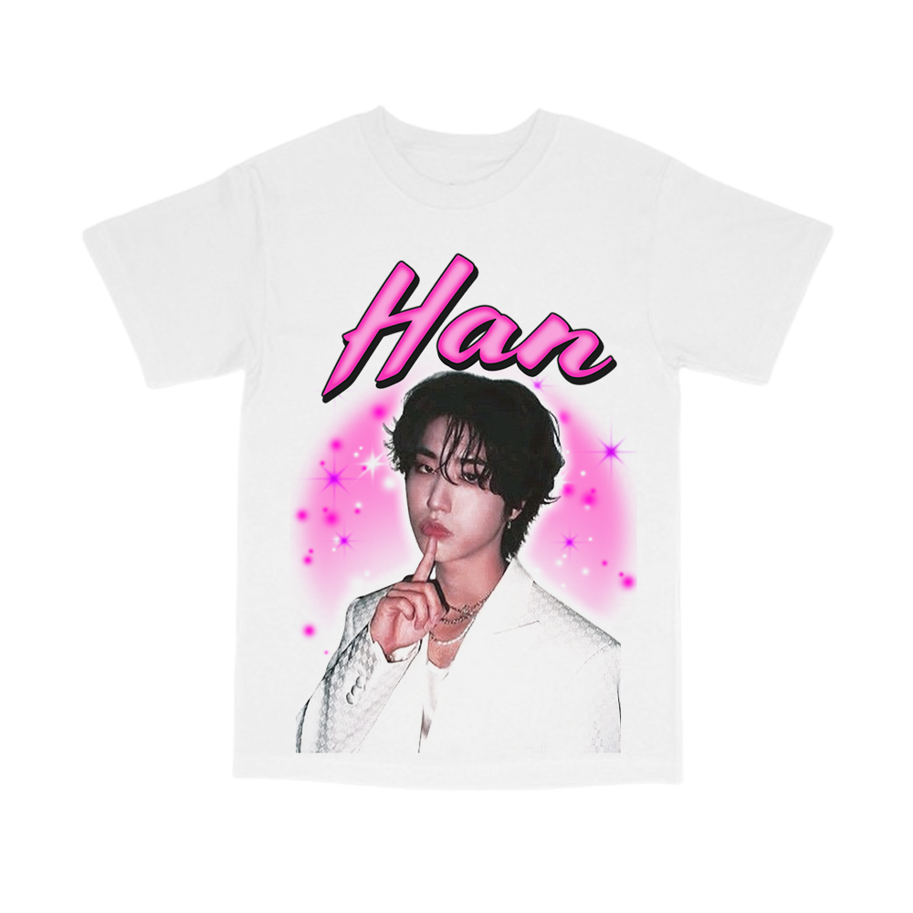 stray kids airbrush portrait tee