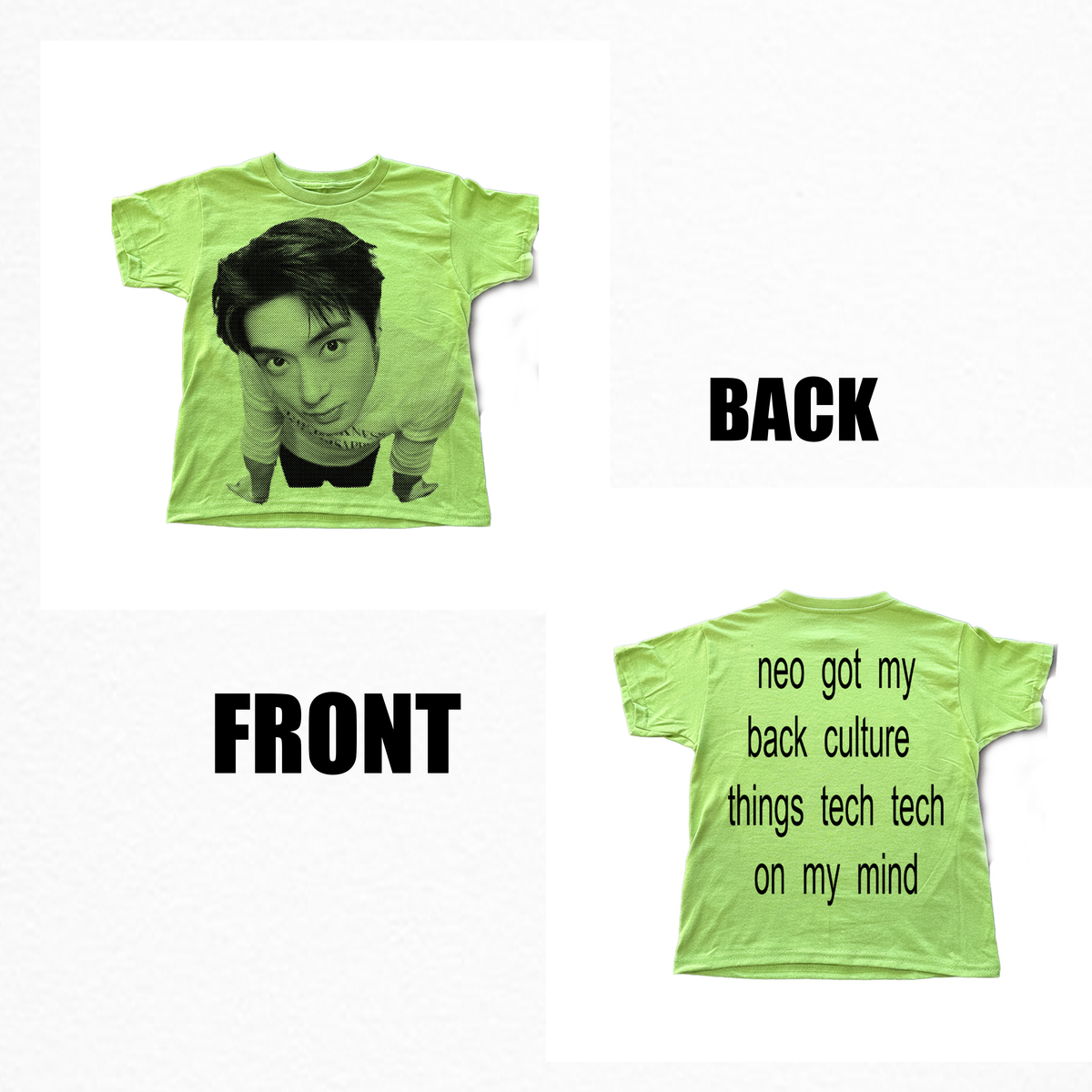 127 blingy bias tee - LIME VERSION