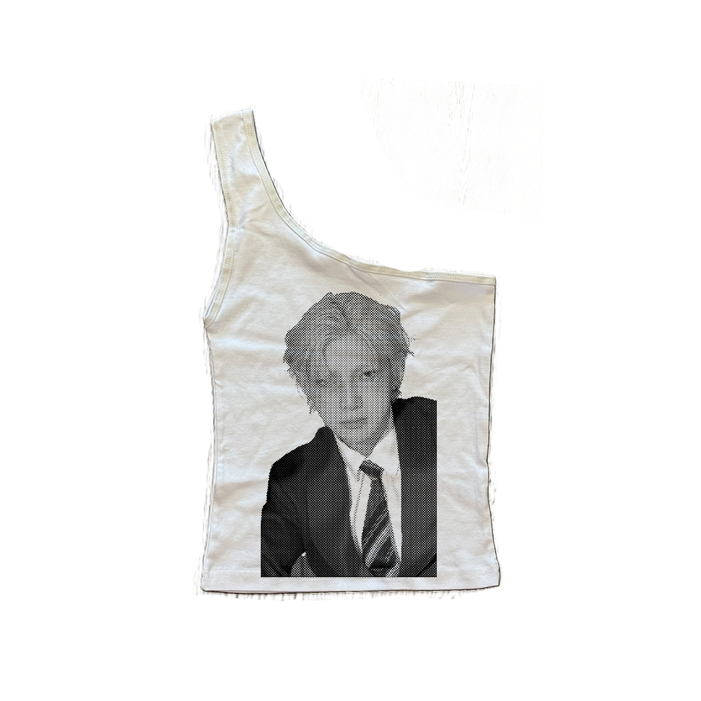 ateez facecard one shoulder top