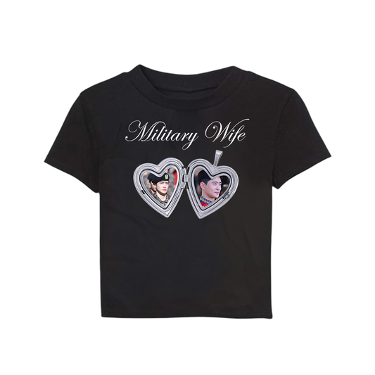 Jaehyun Military Wife Locket Baby Tee