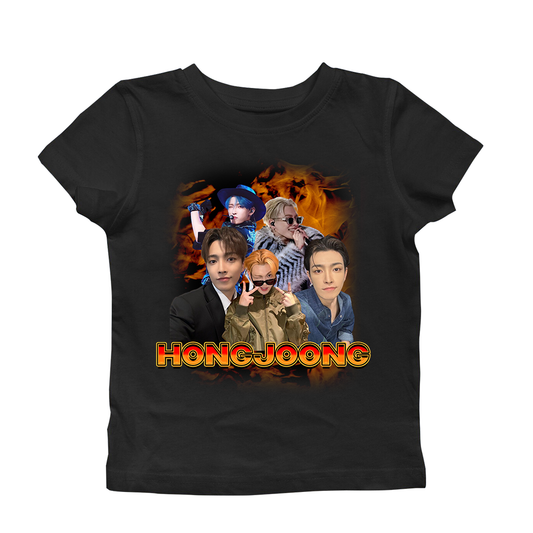 90's Bootleg Hongjoong Plus Size Baby Tee