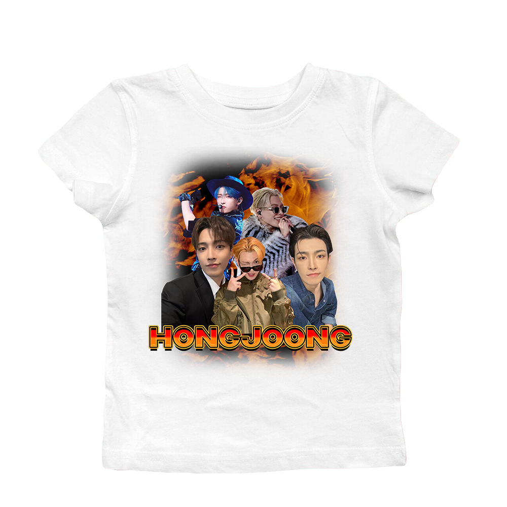 90's Bootleg Hongjoong Plus Size Baby Tee