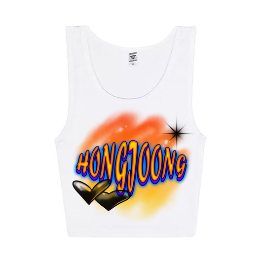 Hongjoong Airbrush Cropped Tank