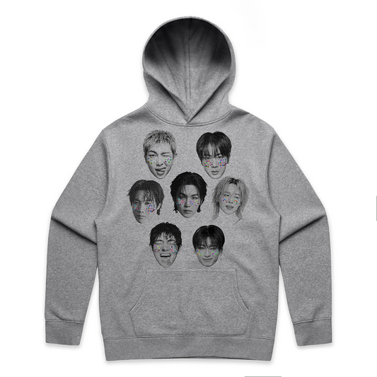 bts big head gems ot7 hoodie