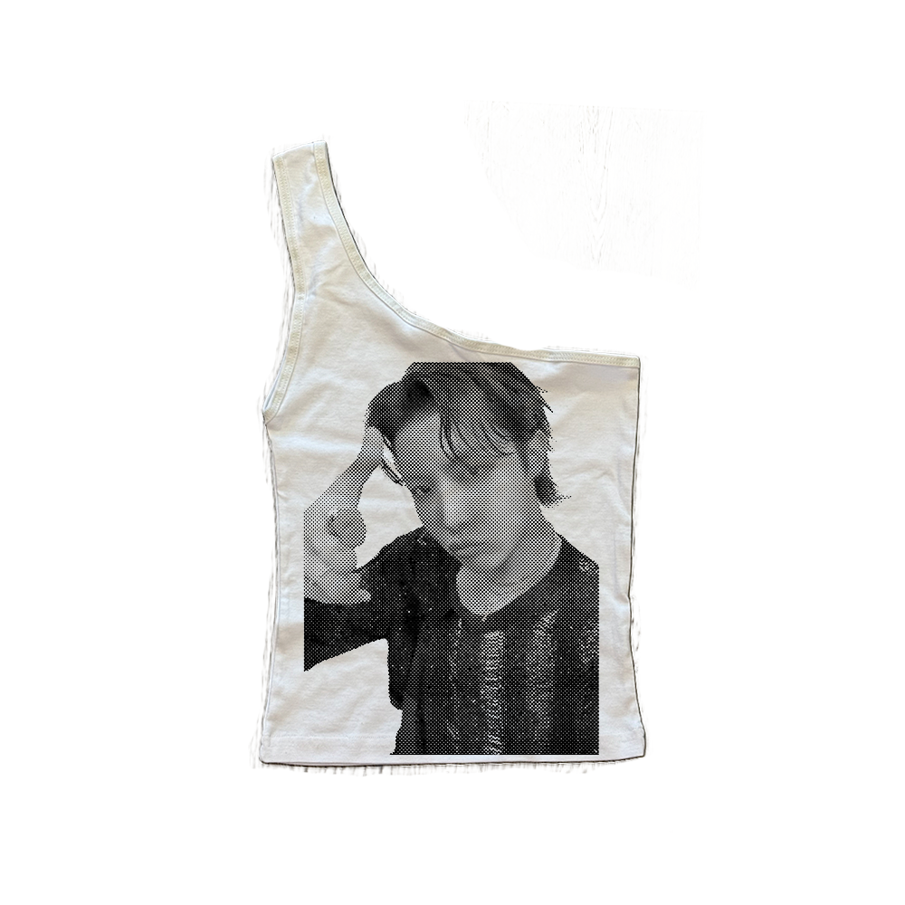 bts facecard one shoulder top