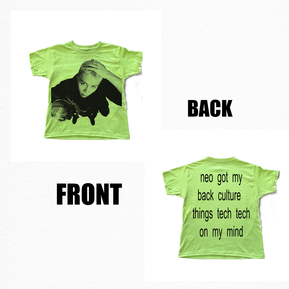 127 blingy bias tee - LIME VERSION