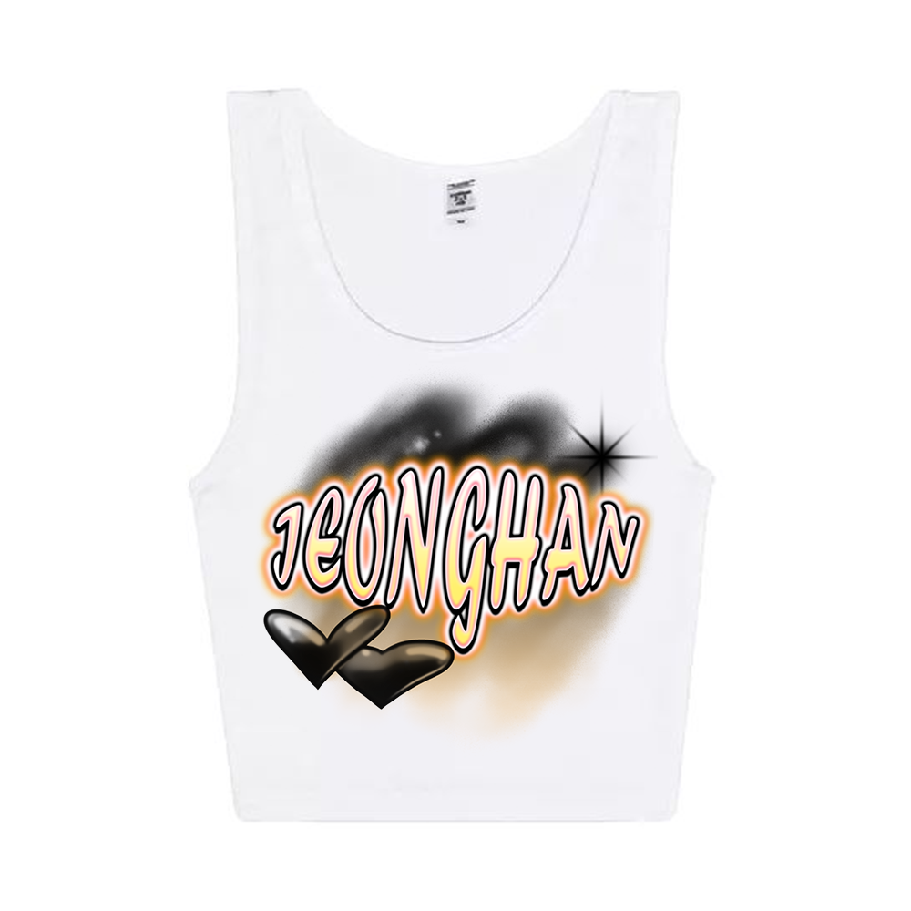 Jeonghan Airbrush Cropped Tank