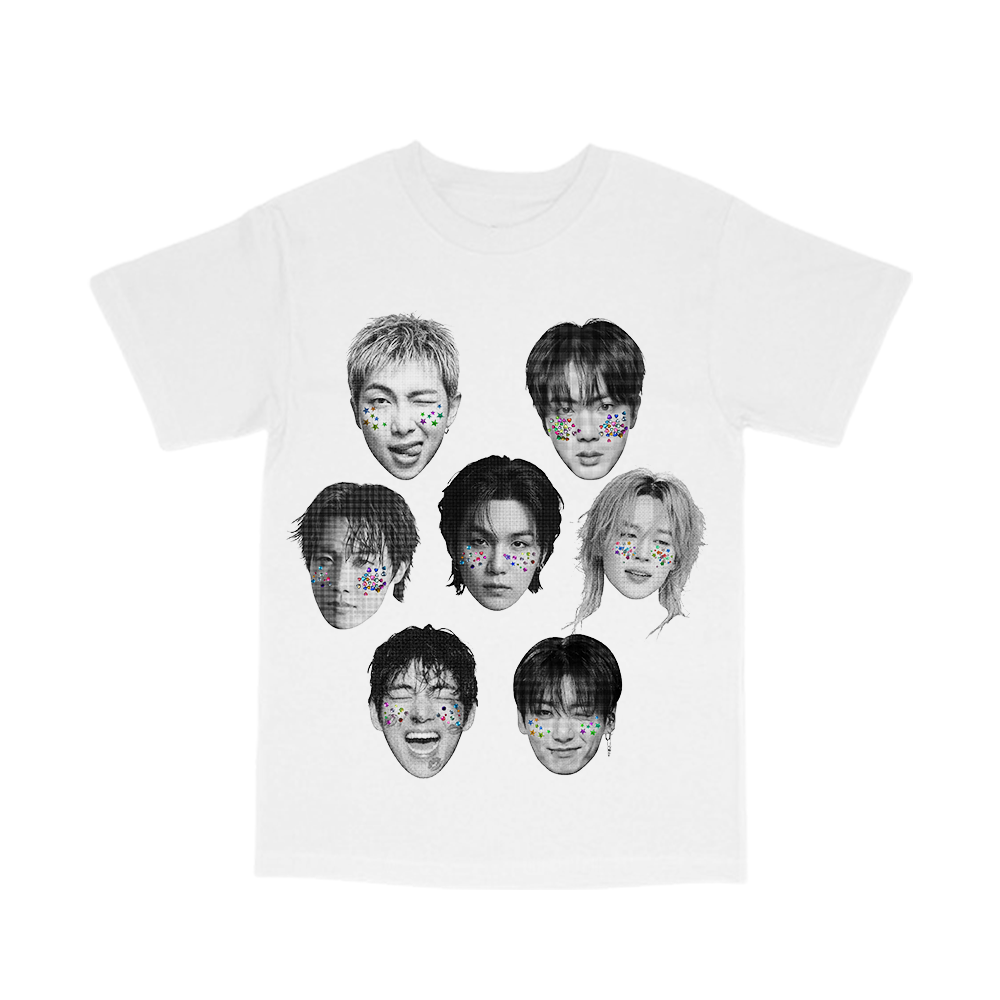 bts big head ot7 (gems version)  tee