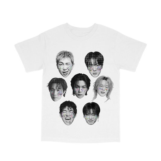 bts big head ot7 (gems version)  tee