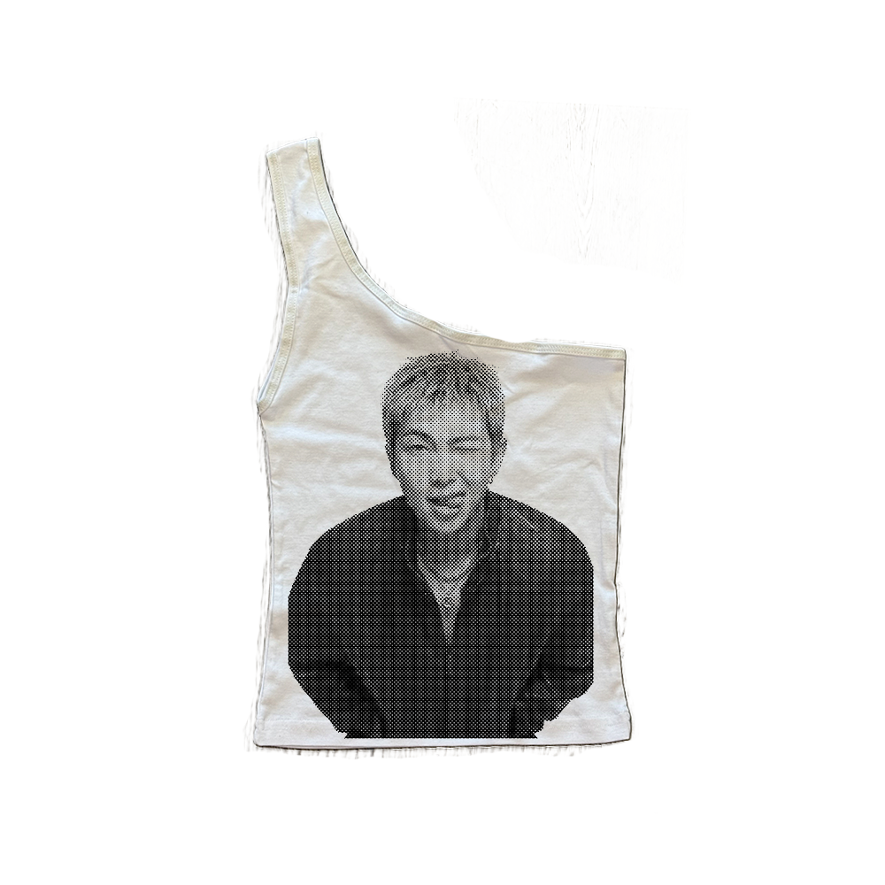 bts facecard one shoulder top