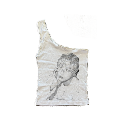 ateez facecard one shoulder top