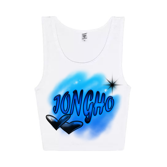 Jongho Airbrush Cropped Tank