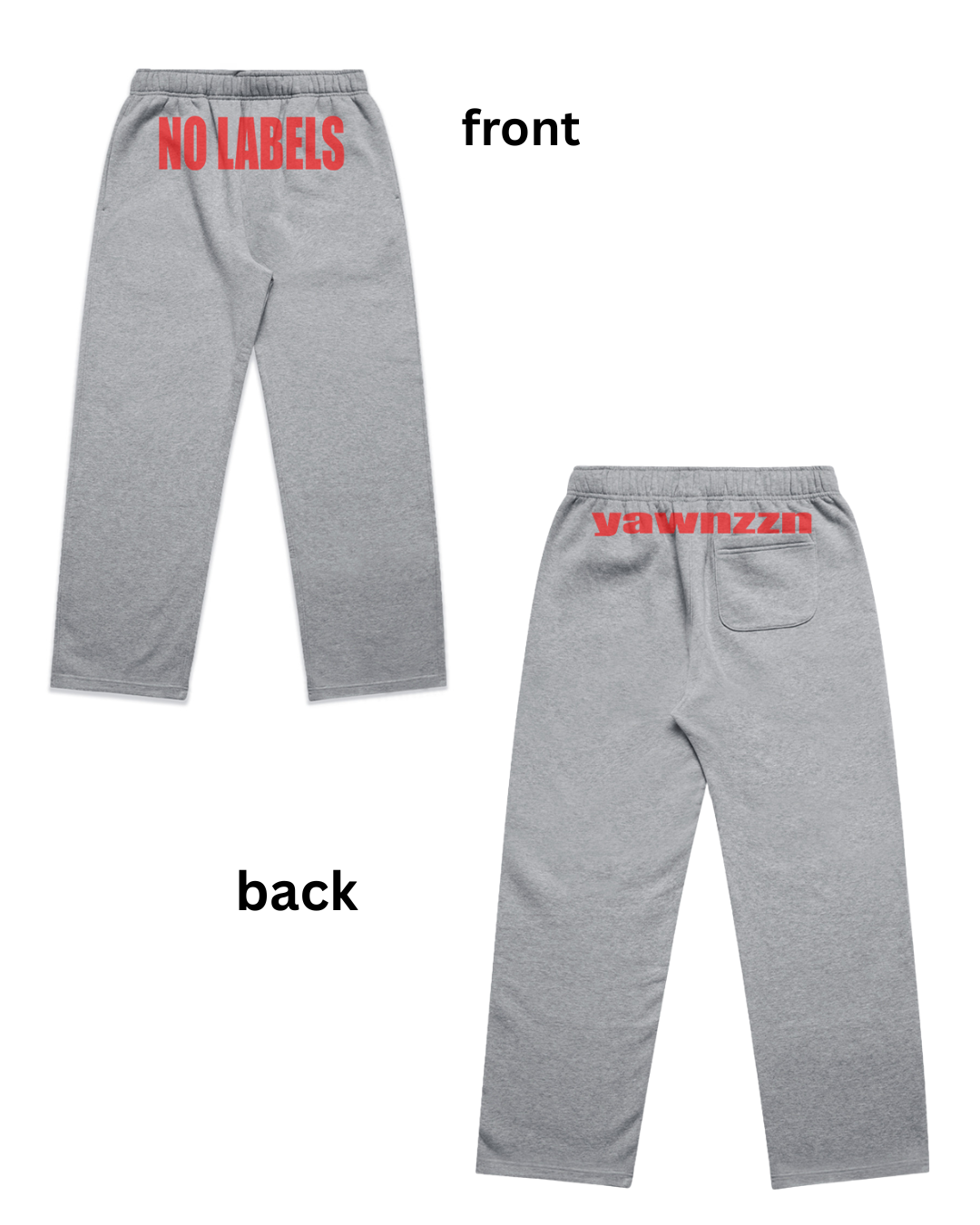 no labels sweatpants