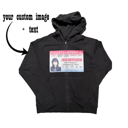 CUSTOM y2k ID  zip up