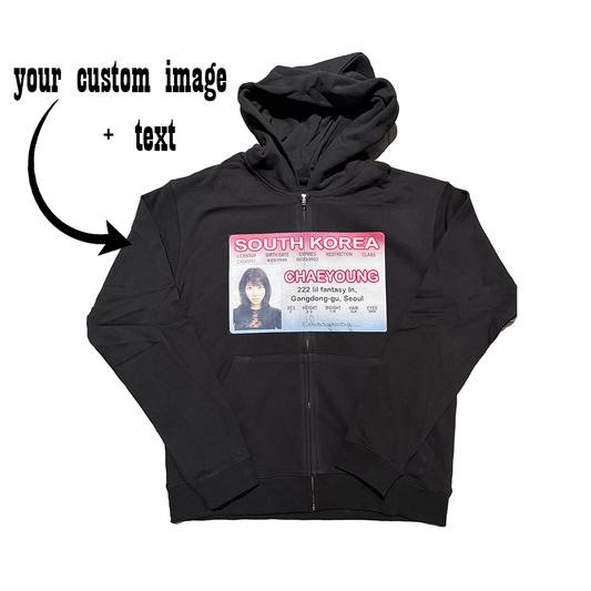 CUSTOM y2k ID  zip up