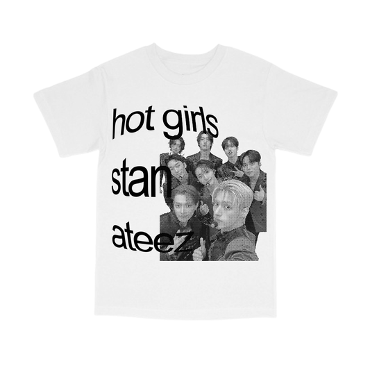 hot girls stan ateez tee