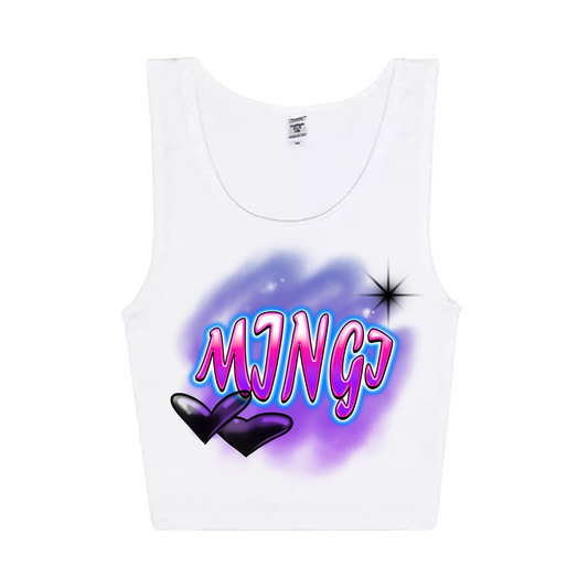 Mingi Airbrush Cropped Tank