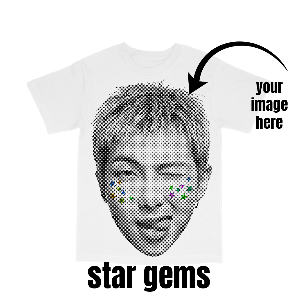 CUSTOM big head tee - gems version