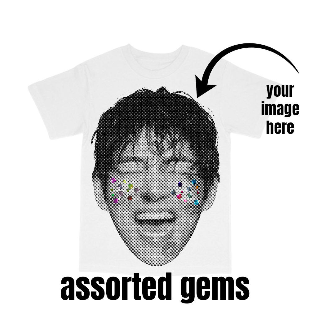 CUSTOM big head tee - gems version