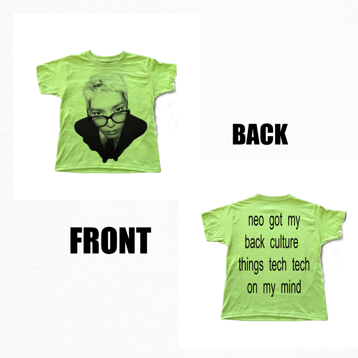 127 blingy bias tee - LIME VERSION