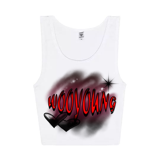Wooyoung Airbrush Cropped Tank