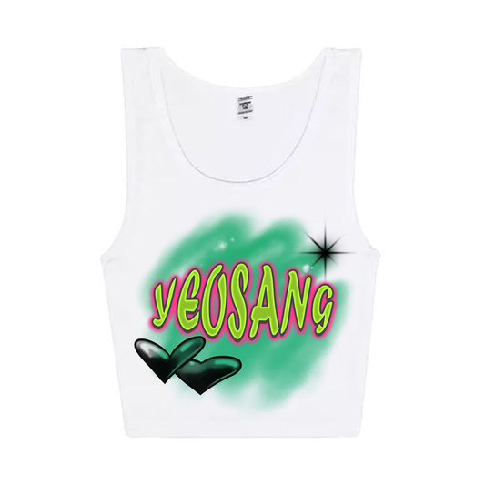 Yeosang Airbrush Cropped Tank